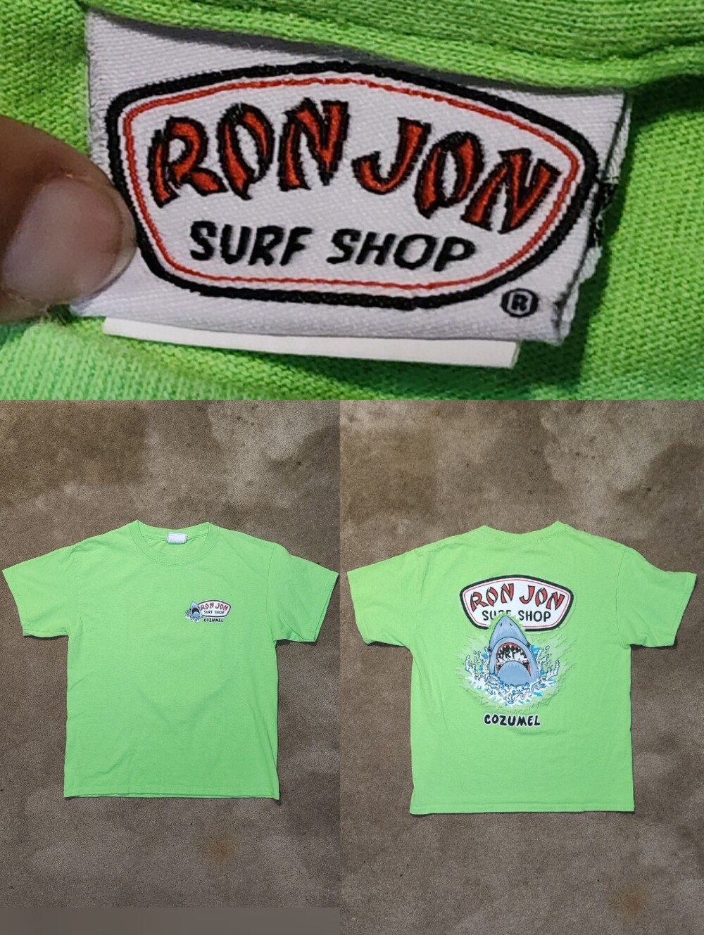 Kids Green Ron Jon Surf Shop Cozumel Sz YL